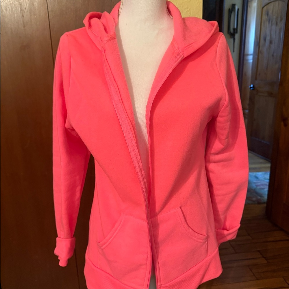 Bobbie Brooks Neon Pink Fleece Zip Jacket